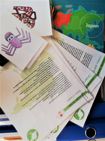 Kunst op reis koffer